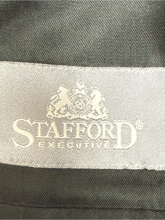 Stafford Executive Gray Blazer 44S Wool Blend Sport Coat Classic Mens - Picture 10 of 13